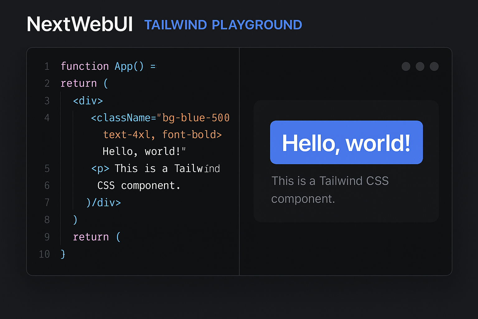 NextWebUI Tailwind Playground